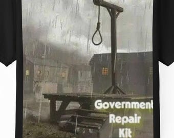 Government Repair Kit T-Shirt | Noose Gallows Satire Political Graphic