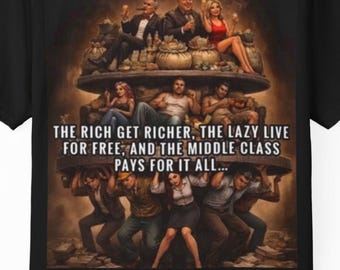 The Rich Get Richer Illustration T-Shirt | Social Class Satire