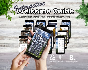 Airbnb Welcome Book Template | Digital Rental Guest Guide (Canva)