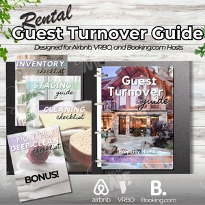 Airbnb Cleaning Checklists template Short Term Rental Editable Inventory Checklist Templates Vacation Rental Customizable Staging Guide