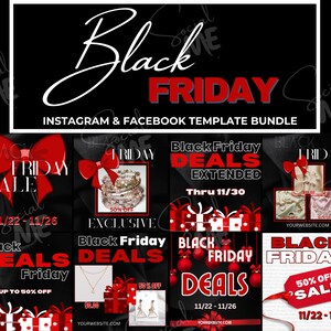 The Black Friday Social Media Bundle includes 84 customizable social media templates perfect for Small Business Owners during the holiday season.