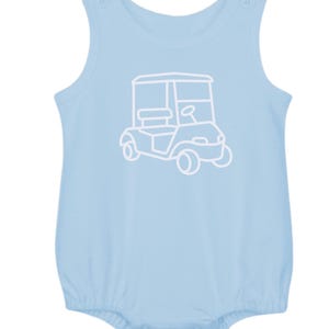 Golf Cart doodle bubble / Boys golf cart bubble / girls golf cart bubble / summer baby outfit / summer girls outfit / boys summer outfit /