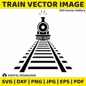 Train track Vector Image, svg, dxf, png, eps, jpg, pdf