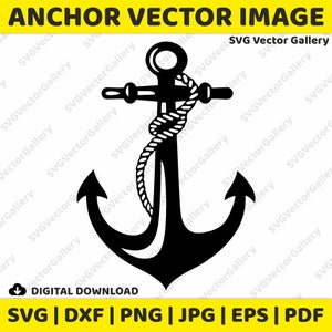 Anchor Vector Image, svg, dxf, png, eps, jpg, pdf