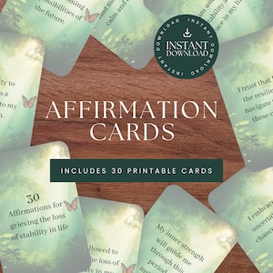 Trauer Affirmationskarten für den Verlust der Stabilität im Leben: Trauergeschenk, Trauerkarten, Affirmationskarten, (Keine Therapie. Nur für Bildung)