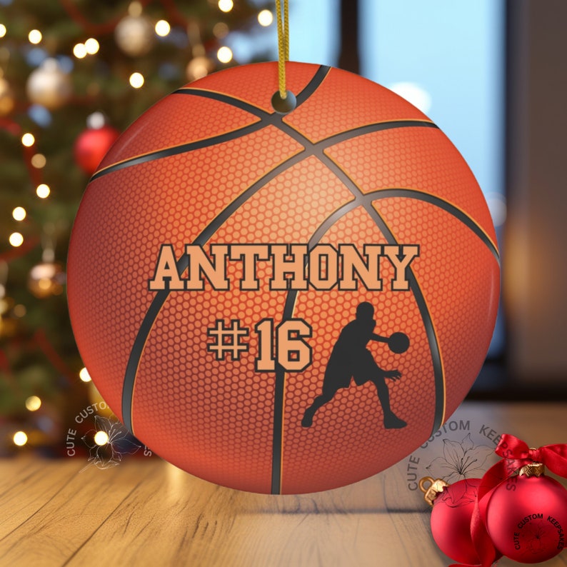 Custom Basketball Ornament Personalized Basketball Team Gift Christmas