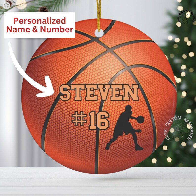 Custom Basketball Ornament Personalized Basketball Team Gift Christmas