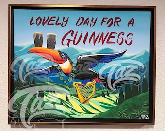 Pintura de Guinness sobre lienzo
