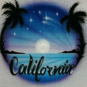 Airbrush sunset shirt design 12