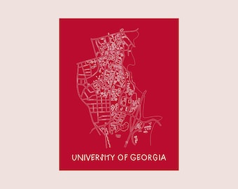 Poster Su Tela Athens GA Skyline – 55x70 Cm (22x28 Inches), Stampa Per Arredamento - 2