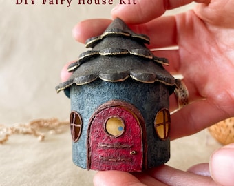 Miniature Fairy House Kit • Whimsical Papier Mache Cottage Template (Digital Download)
