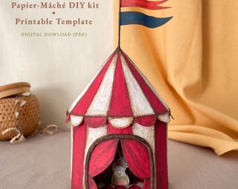 DIY Half-Round Circus Template • Papier Mache Craft (Printable PDF)
