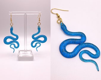 Resin Snake Dangle Earrings - Assorted Colors and Styles