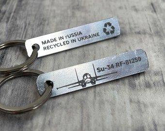Preserve History with an SU-34 Aircraft Remnant Keychain - Symbolizing Ukraine's Determination and Bravery