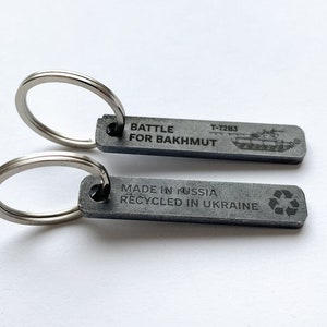 Authentic T-72 Tank Steel Keychain from Ukraine - Russian Tank Relic