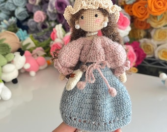 Handmade Crochet Doll: Poseable Amigurumi with Removable Clothes