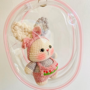 Protective Case for 6 inches/5 inches Plush Doll, Plush Doll Display Bag,Clear Hanging Display Cases,  Case Cover for Figures, Dolls