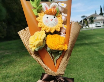 Handmade Crochet Flower Bouquet: Everlasting Yarn Flowers