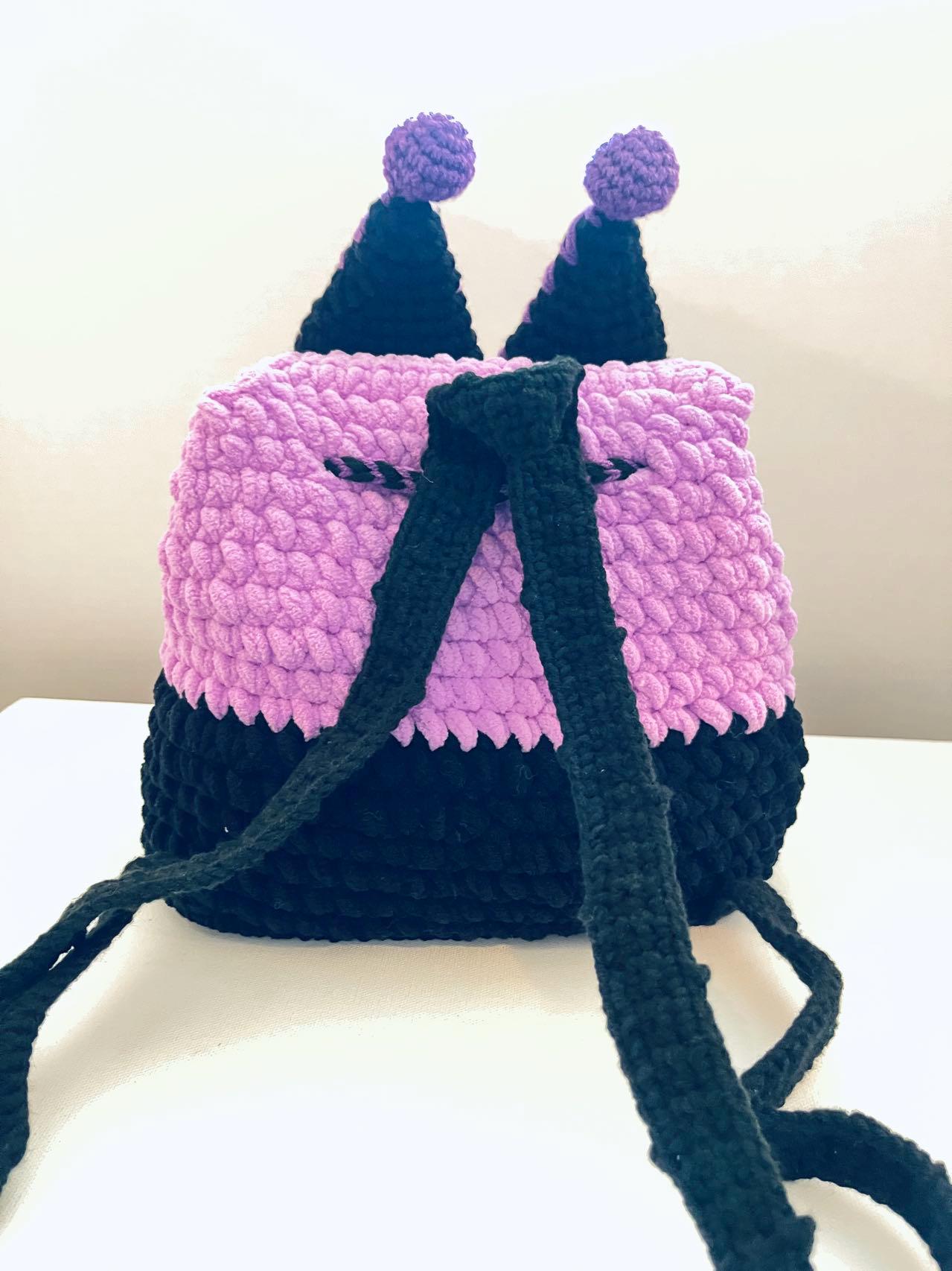 NWT Dylan Crochet Backpack Lilac Purple Crochet Backpack | Crochet Bag | Crochet Bag Pattern  main image 3