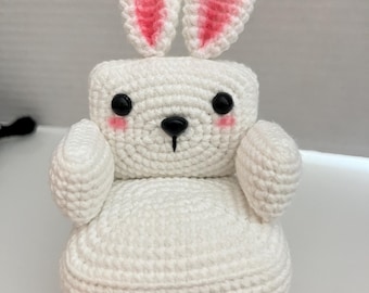 Handmade Crochet Mini Chair: Doll Furniture, Jewelry Display