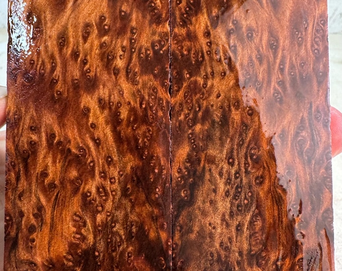 Stabilized Redwood Burl Knife Scales | SRW 816