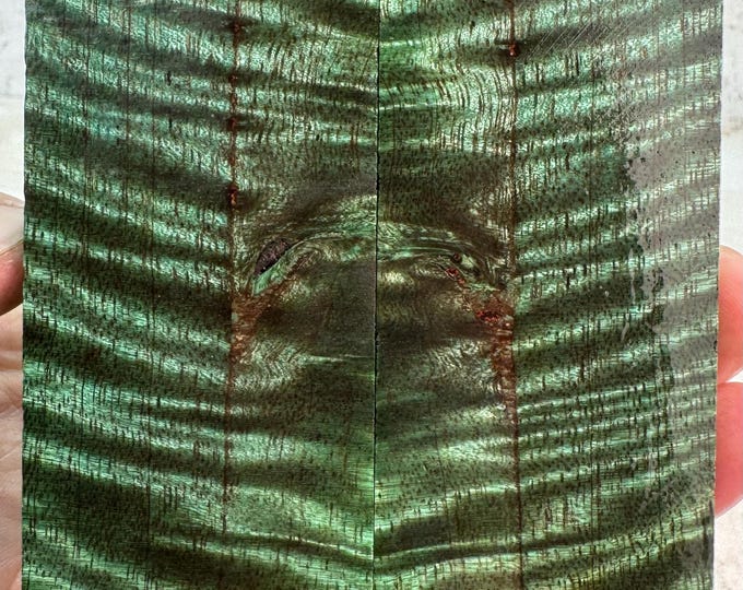 Stabilized Curly Mango Knife Scales | SCM 514