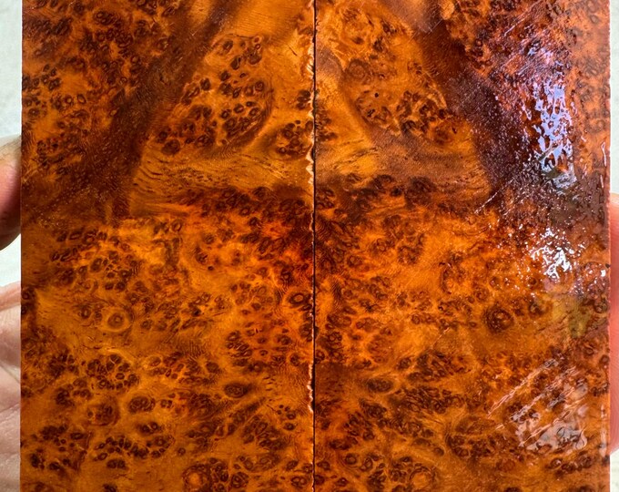 Stabilized Amboyna Burl Knife Scales | FREE SHIPPING | SAB 658