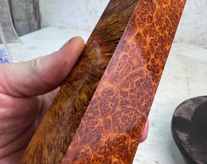 Stabilized Amboyna Burl Turning Blank | Duck or Call Blank | SAB 881