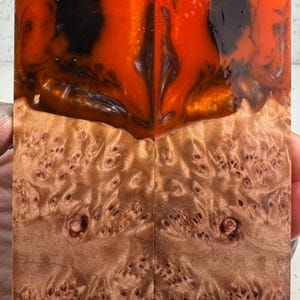 Stabilized Maple Burl Hybrid Knife Scales | SMB 871