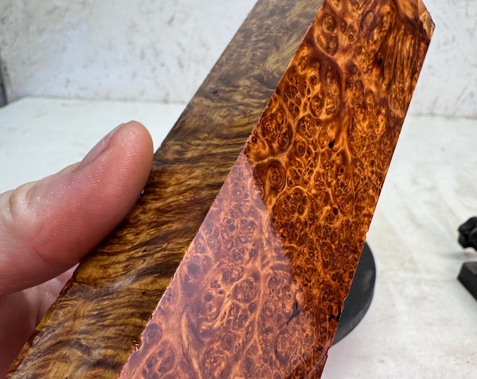 Stabilized Amboyna Burl Turning Blank | Duck or Call Blank | SAB 988
