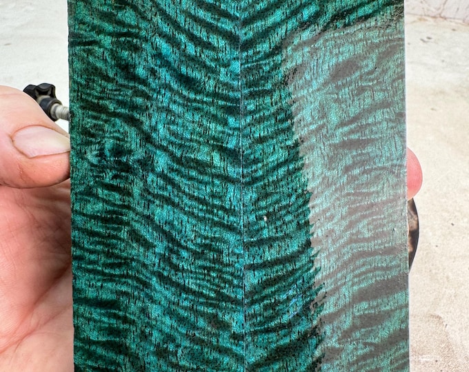 Stabilized Curly Mango Knife Scales | SCM 658