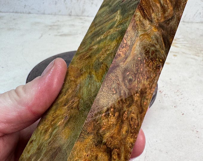 Stabilized Amboyna Burl Turning Blank | Duck or Call Blank | SAB 1296