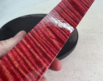 Stabilized Curly Mango Cue Blank or Turning Blank | SCM 673