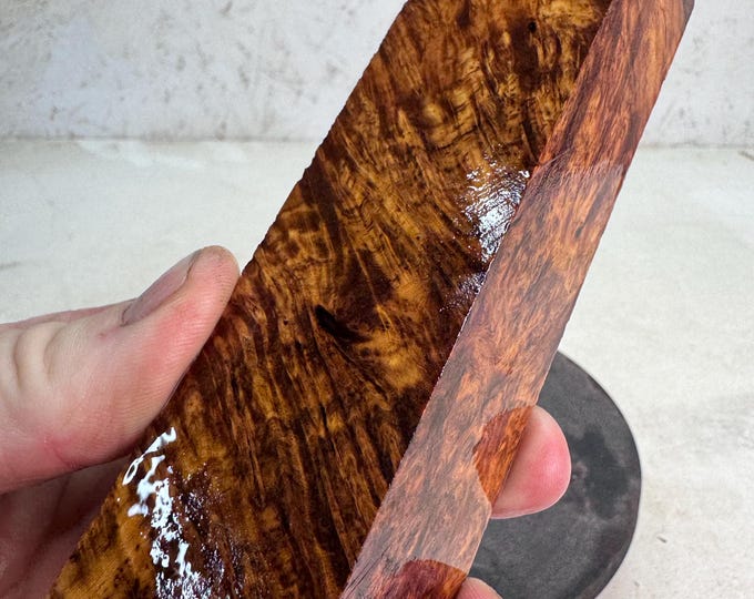 Stabilized Amboyna Burl Turning Blank | Duck or Call Blank | SAB 1157