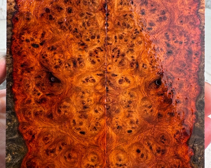 Stabilized Amboyna Burl Knife Scales | FREE SHIPPING | SAB 850