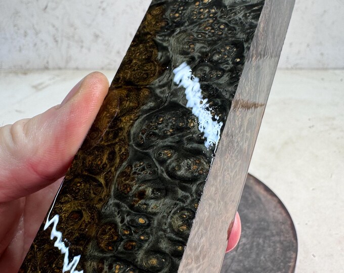 Stabilized Amboyna Burl Turning Blank | Duck or Call Blank | SAB 1063