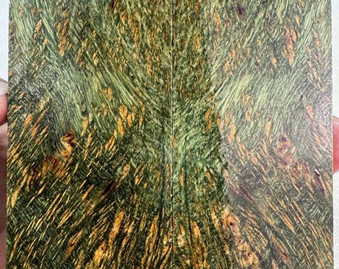 Stabilized (by K&G) Yellow Cedar Burl Knife Scales | YCB 426