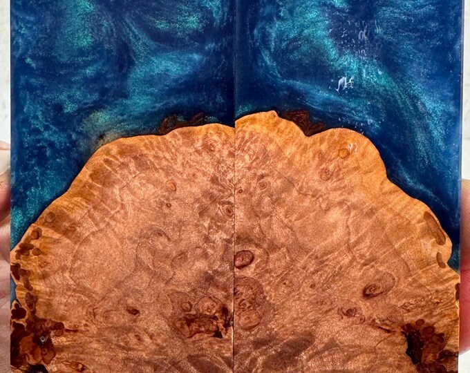 Stabilized Maple Burl Hybrid Knife Scales | SMB 735h