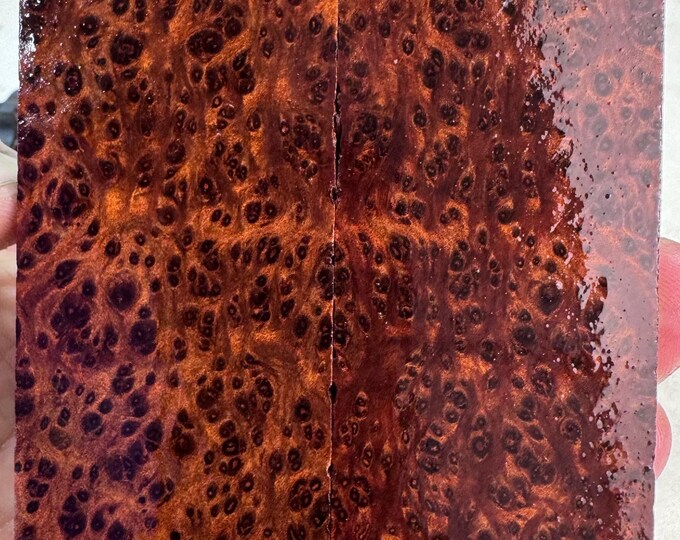 Stabilized Redwood Lace Burl Knife Scales | SRW 761