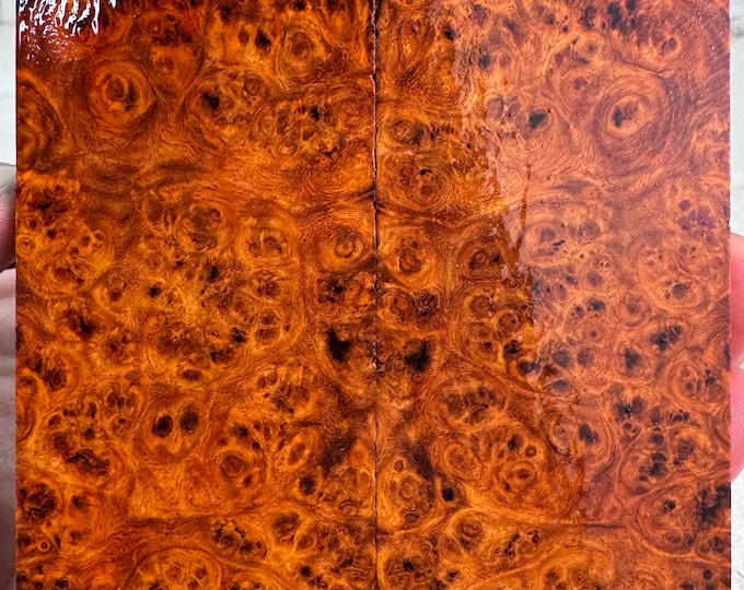 Stabilized Amboyna Burl Knife Scales | FREE SHIPPING | SAB 848