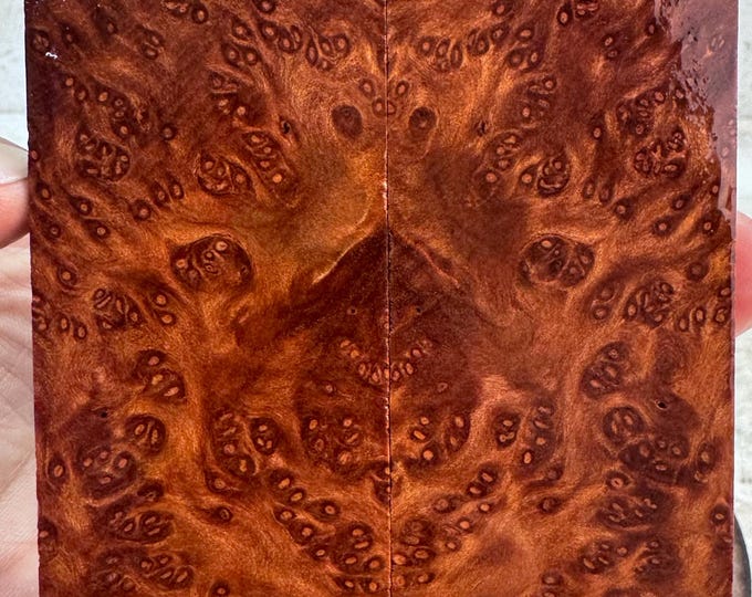 Stabilized Redwood Lace Burl Knife Scales | SRW 1022