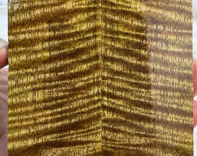 Stabilized Curly Mango Knife Scales | SCM 709