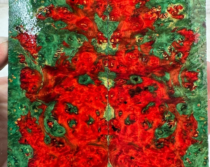 Stabilized Amboyna Burl Knife Scales | SAB 1108