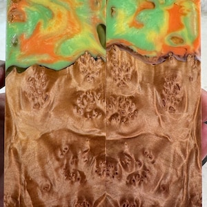 Stabilized Maple Burl Hybrid Knife Scales | SMB 1046