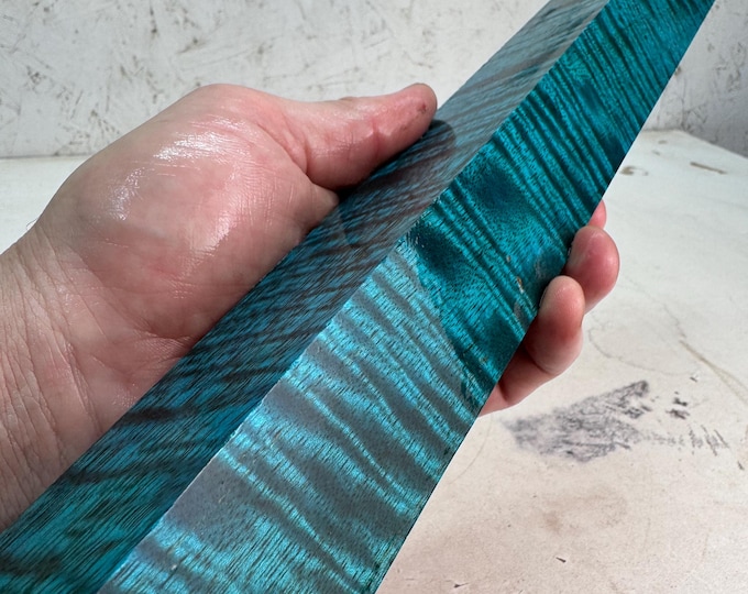Stabilized Curly Mango Pool Cue Blank | Turning Blank | SCM 571