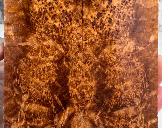 Stabilized Black Ash Burl Knife Scales | SBAB 1019