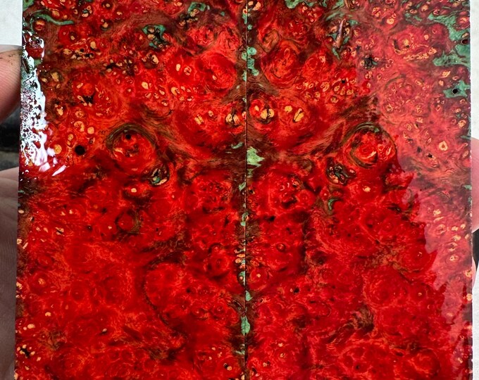 Stabilized Amboyna Burl Knife Scales | SAB 1085