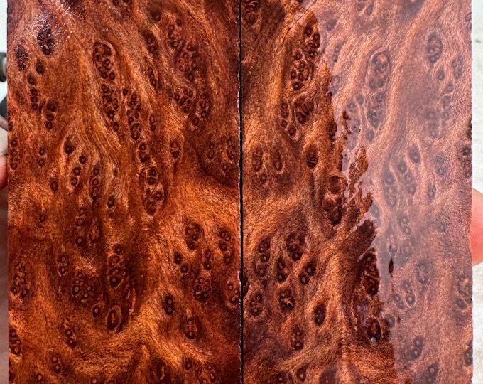 Stabilized Redwood Burl Knife Scales | SRW 829