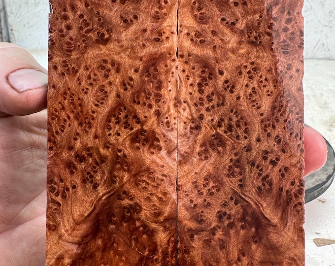 Stabilized (K&G) Redwood Burl Knife Scales | SRW 806
