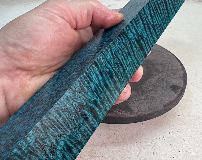 Stabilized Curly Mango Cue Blank or Turning Blank | SCM 672